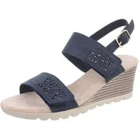 Ital-Design Damen Freizeit Keilsandalette (86706857) Keilabsatz/Wedge Keilsandaletten in Dunkelblau