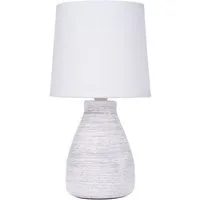 BRUBAKER Tischleuchte Landhaus Shabby Chic, Designer Tischlampe, Ohne Leuchtmittel, 1x oder 2er Set Deko Nachttischlampe mit Stein Optik