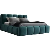 A&J MöbelLand GmbH Polsterbett SONIC-OM mit Bettkasten und Lattenrost (Bett mit Kopfteil. Lattenrost und Bettkasten .Viele Varianten zur Auswahl – wählen Sie Größe und Farbe!, TOP ANGEBOT), Länge: 220 cm Höhe Kopfteil: 100 cm