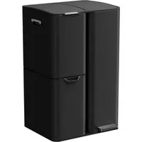 TLGREEN Mülltrennsystem 60L Edelstahl Abfallsammler mit 3 Fächern,Pedal- und Handbedienung, Soft-Close Deckel, Anti-Fingerabdruck, für Küche & Wohnzimmer