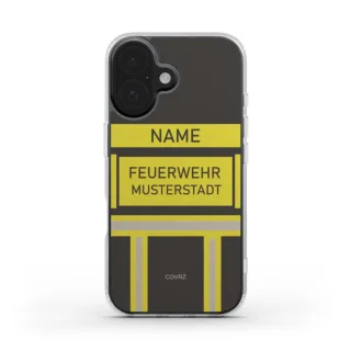 Handyhülle COVRZ | Feuerwehr | Clear Case | Dunkelgrau | Personalisierbar | MagSafe®-fähig | Iphone 16 15 14 13 Plus Pro Max, Samsung Galaxy Uvm. Nein iPhone 16 Ohne