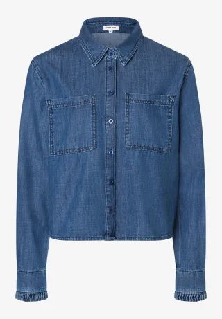 MORE & MORE - Kurze Jeansbluse denim - Gr. - 42
