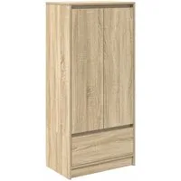 vidaXL Sideboard Schrank mit Schublade Sonoma-Eiche 55,5x34x119,5 cm (1 St)