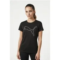 PUMA Trainingsshirt W TAD ESSENTIAL LOGO TEE Kurzarm, Sportmode, mit Rundhalsausschnitt
