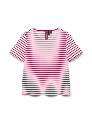 VERO MODA - VMABBY SS ZIP TOP JRS NOOS Snow White - Gr. - S