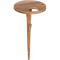 MR.DEKO Weinflaschenhalter Getränkehalter Poole Teak