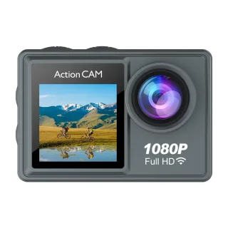 AUSEK Sports Camera 1080P Anti-Shake Pre-Recording HD Dual Screen Wifi Outdoor Shooting Cycling Waterproof Sports Camera
