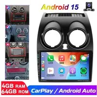 ESSGOO DAB+ Android15 Carplay GPS NAVI mit USB Für Nissan Qashqai J10 2007-15 Autoradio (RDS, 4+64GB(optional), DAB (optional), FM, DAB+ (optional), Carplay Android Auto Bluetooth EQ USB GPS Navi WIFI Touchscreen)