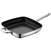 WMF Grillpfanne Durado, 28 x 28 cm, Steakpfanne Induktion, Antihaftversiegelung, Cromargan® Edelstahl Rostfrei 18/10, geriffelter Boden, für alle Herdarten geeignet, backofenfest