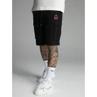 Siksilk Shorts SikSilk Herren Schwarze Cargo Shorts
