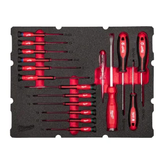 Milwaukee Feinschraubendreher 17-teilige Einlage für PACKOUT Koffer mit Schubladen - 4932493644