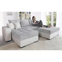 COLLECTION AB Ecksofa Josy L-Form, B: 214 cm in Cord, Cord-Mix, Bettfunktion, Bettkasten & 2 Zierkissen, Federkern