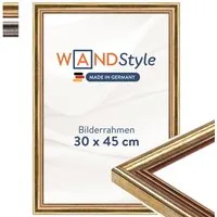 WANDStyle Einzelrahmen H400, Goldener Bilderrahmen 30x45 Holz, Vintage Bilderrahmen Gold 30x45 cm