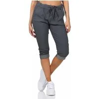 OriginalYou Caprihose Damen Sommerhose 7/8 Chinoshorts in Knitteroptik mit elastischem Bund moderne Knitteroptik, erhältlich in den Größe 36 bis 48