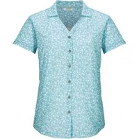 Killtec Funktionshemd KOS 86 WMN WVN SHRT Schnelltrocknende Damenbluse mit floralem Print und Zierriegeln