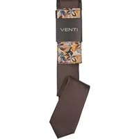 VENTI Krawatte VENTI Set aus Krawatte und Einstecktuch gemustert