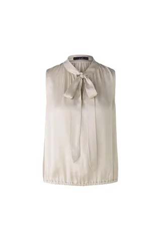 Oui - Bluse Viskose light stone - Gr. - 44
