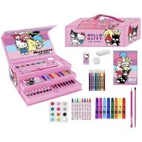 Cerda Farbkasten Hello Kitty Mal- und Zeichenkoffer Kreativset mit Stiften & Zubehör