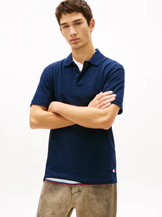 Tommy Jeans (PVH Group) - TJM REG WAFFLE POLO EXT Dark Night Navy - Gr. - XL