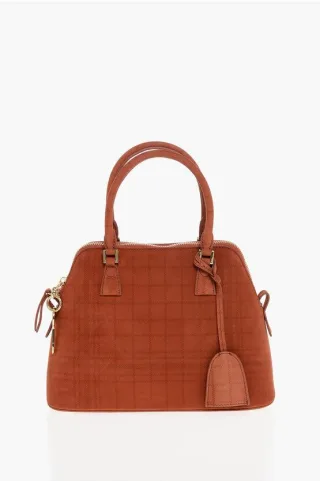 MM11 5AC-Tasche aus recyceltem Wildleder in Rot