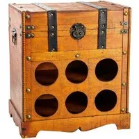 HTI-Living Weinregal Weinregal Truhe für 6 Flaschen Alistair, Stück 1-tlg., Barschrank