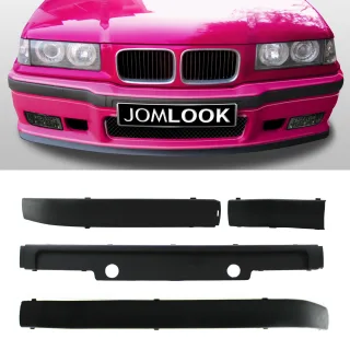 4-teilig Stoßstange Zierleisten Leisten SET für BMW 3er E36 Limo / Touring / Cabrio / Coupe ab 1990-1999 mit M-Paket Stoßstange