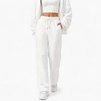 S&S Jogginghose Damen Sweathose Baumwolle Freizeit Sommer Hosen (Packung, 1-tlg., jogginghose für damen) mit High Waist & modernem Wide Leg Schnitt