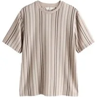 Next T-Shirt Edles T-Shirt mit vertikalen Streifen (1-tlg)