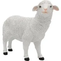 Geschenkestadl Tierfigur Weisses großes Schaf Lamm Gartenfigur Osterlamm 2 Grössen Tierfiguren