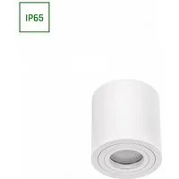 Spectrum Aufbauleuchte LED Chloe GU10 Außenleuchte weiß Deckenleuchte IP65 matt max. 30W rund, Kein Leuchtmittel enthalten, Außenleuchte