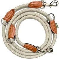 Leisegrün Hundeleine Hundeleine für große Hunde, nur 260g leicht, Hundeleine 2m - Sand, Nylon