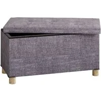 VCM Schuhbank Stoff Sitztruhe Sitzbank Truhe Box Kiste Sizos L (1-St), VCM Sitzbank Sizos 40x76x38 cm Stoff
