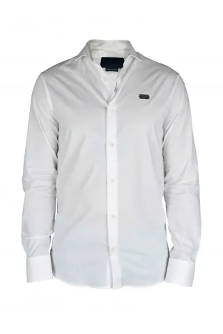Philipp Plein Diamond Cut LS Iconic Hemd Weiß