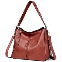 TAN.TOMI Schultertasche Handtasche Damen Shopper Lederimitat Umhängetasche Groß Schultertasche, Vintage Weiches Umhängetasche Hobo Taschen Schultertasche für Frauen