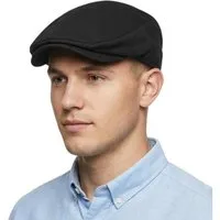 LuxusKollektion Schiebermütze Schiebermütze Herren Flatcap Gatsby Newsboy Einheitsgröße M Schwarz