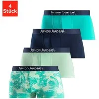Bruno Banani Boxer Boxershorts für Herren (Packung, 4-St., 4er-Pack) mit Palmendruck und unifarben aus Baumwollmischung