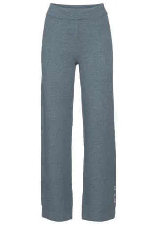 LASCANA - Elbsand LM Knit Wide Leg Pants petrol melan - Gr. - 44/46