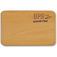 KESPER® Schneidebrett Schneidebrettchen, Buche, Opa du bist einfach wunderbar, 23x15x1 cm, (1-St)