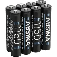 ABSINA Micro (AAA)-Akku NiMH 1.2 V 8 St. 401002-8 Akku