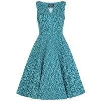 Hearts & Roses London A-Linien-Kleid La Rosa Dotty Swing Dress Rockabella Vintage Retro