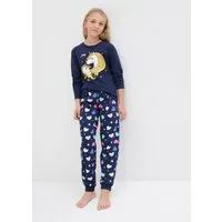 bonprix Pyjama (Set, 2 tlg) bequeme Passform, aus Baumwolle, mit coolem Motiv