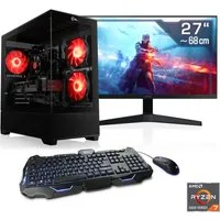 CSL AeroVision V24366 Gaming-PC-Komplettsystem (27", AMD Ryzen 7 5700X, GeForce RTX 5070, 32 GB RAM, 1000 GB SSD)