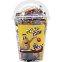 Snack Service Schokolade, Snack Service MIX Becher M&M's Peanut und Riegel Mischung 140g