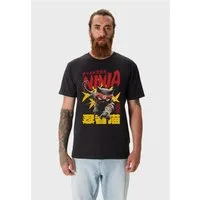 Oldskull T-Shirt Asian Ninja Cat Graphic mit modern gestaltetem, fernöstlichem Motiv