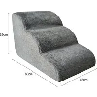 GARRYFIZH Tierbett Hundetreppe 3-Stufige Haustiertreppe Hundetreppe für Kleine Hunde, Abnehmbar und waschbar