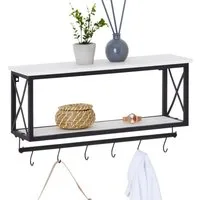 CARO-Möbel Garderobenhalter ARMANDO, Garderobe Wandgarderobe Garderobenleiste Wandregal mit Kleiderhaken Vi
