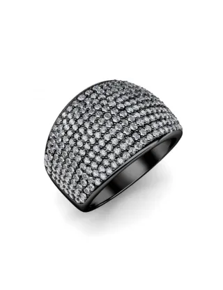 Glamour Metallring - Silber und Grau