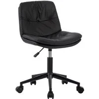 FOXSPORT Drehstuhl mit Rollen - ohne Armlehnen - Bürostuhl höhenverstellbar, belastbar bis 115kg, 360° drehbar, Ergonomische Unterstützung