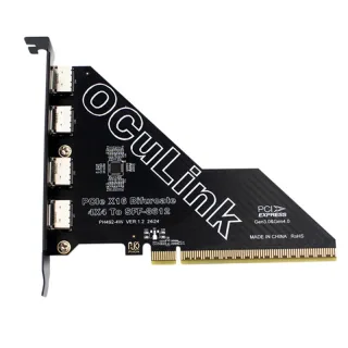 PH492-4W PCIe4 0 X16 to Oculink SFF-8612 Extension Card 4 Port Bifurcation Support for U.2 SSD External GPU High Bandwid