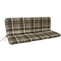 DEGAMO Bankauflage SEATTLE, (1 St), 3-sitzer 138x88cm, grau/beige kariert